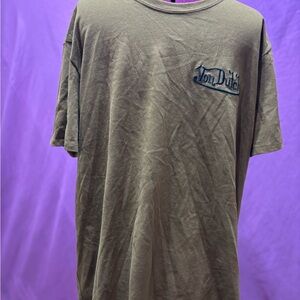 Von Dutch Men's Brown T-Shirt with Black Logo New no tags
